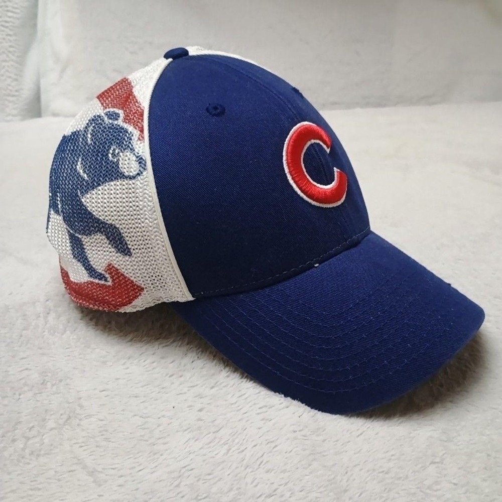 Chicago Cubs Hat Cap Mens M Blue MLB Baseball Mesh Back New Era Trucker Cubbies